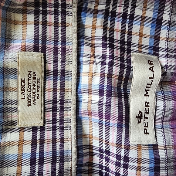 Peter Millar Plaid Button-Up Shirt – Large - Picture 7 of 9